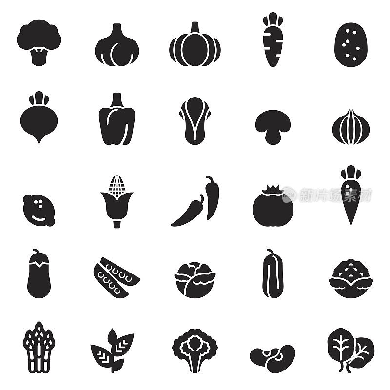 蔬菜图标[黑色版]